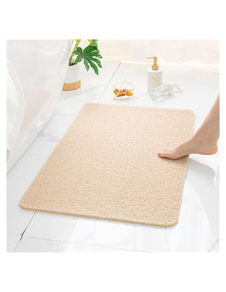 Alfombra Antideslizante Beige LKYJD 40x60cm para Baño