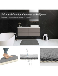 Alfombra Antideslizante Beige LKYJD 40x60cm para Baño 2