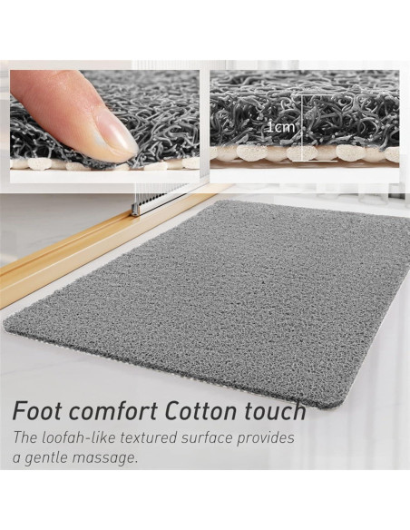 Alfombra Antideslizante Beige LKYJD 40x60cm para Baño