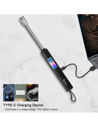 Encendedor Eléctrico SUPRUS Recargable USB-C 360 Sin Llama