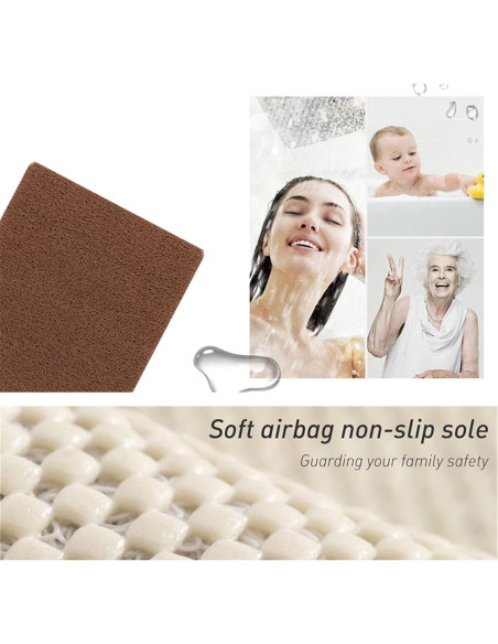 Alfombra Antideslizante Beige LKYJD 40x60cm para Baño