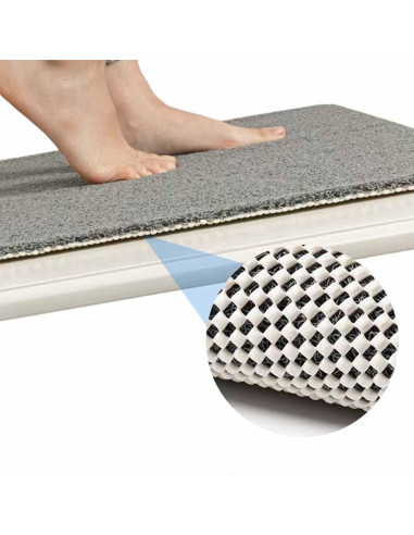 Alfombra Antideslizante Beige LKYJD 40x60cm para Baño