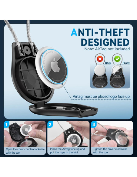 Soporte Impermeable Ljusmicker para Airtag - 4 Fundas Antipérdida