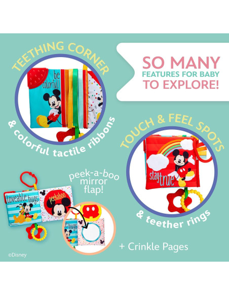 Libro Suave para Bebés Mickey Mouse Kids Preferred 12.7 cm