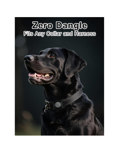 Soporte Impermeable para Collar de Perro AirTag Petanims - Negro