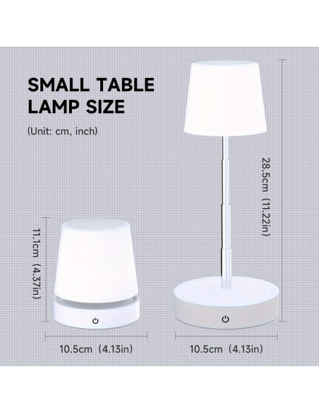 Lámpara de Mesa LED Táctil Regulable USB - 10.49x10.49cm