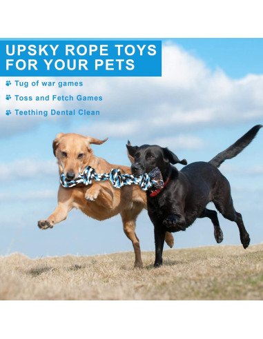 Juguetes de Cuerda para Perros UPSKY - 2 Paquetes, 45.72cm