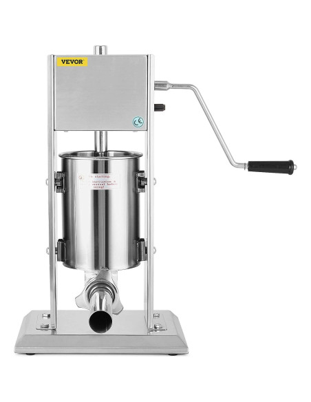 Embutidor de Salchichas Happybuy 3L Acero Inoxidable 2 Velocidades