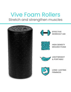 Rodillo de Espuma Vive 30.48 cm - Masajeador para Ejercicio y Terapia 2