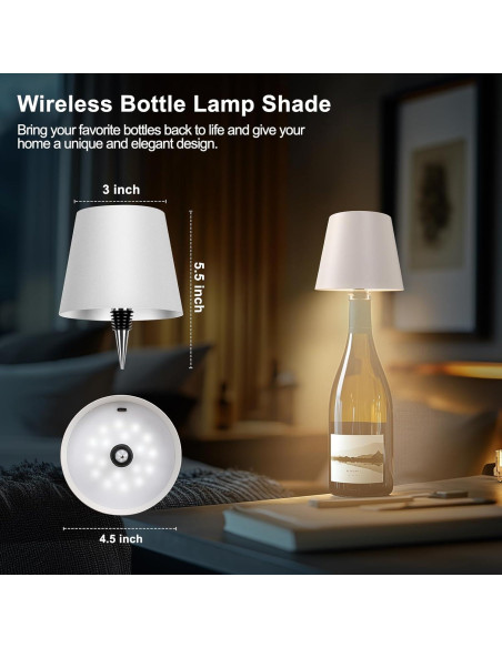 Lámpara de Botella Inalámbrica Mebaraul 3600mAh Blanco