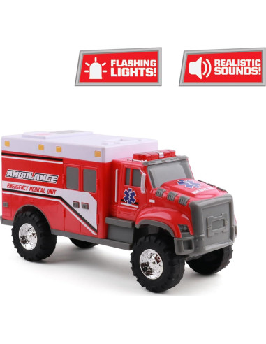 Ambulancia de Juguete Mighty Fleet 30.48 cm con Luces y Sonidos