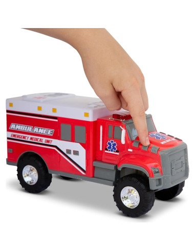 Ambulancia de Juguete Mighty Fleet 30.48 cm con Luces y Sonidos