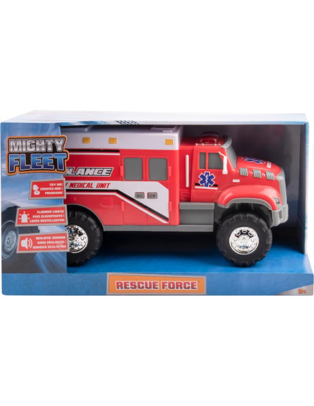 Ambulancia de Juguete Mighty Fleet 30.48 cm con Luces y Sonidos