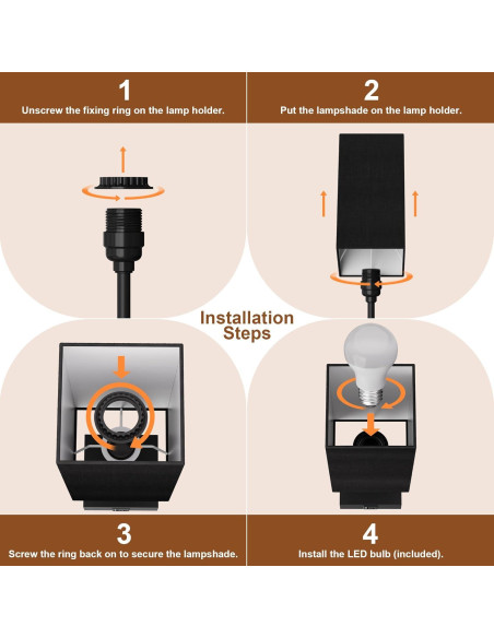 Lámpara de Mesa Sailstar Táctil Regulable 3 Niveles USB Negra