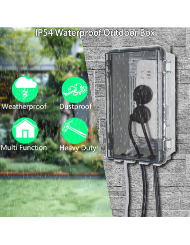 Caja Eléctrica Impermeable IP55 LuSumtly 22.6x12.4cm Transparente