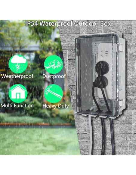 Caja Eléctrica Impermeable IP55 LuSumtly 22.6x12.4cm Transparente