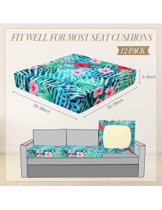 Fundas de Cojines para Patio Newwiee 12 Pcs Colorido 2