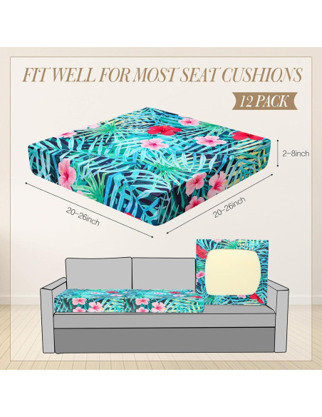 Fundas de Cojines para Patio Newwiee 12 Pcs Colorido