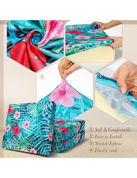 Fundas de Cojines para Patio Newwiee 12 Pcs Colorido