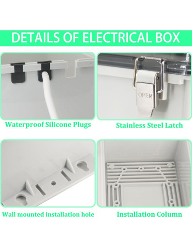 Caja Eléctrica Impermeable IP55 LuSumtly 22.6x12.4cm Transparente