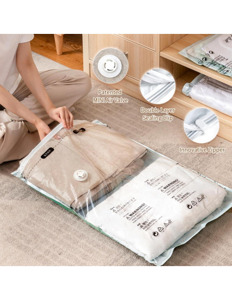 Bolsas de Almacenamiento al Vacío Roqao - 5 Grandes 56x80 cm