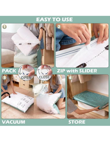 Bolsas de Almacenamiento al Vacío Roqao - 5 Grandes 56x80 cm