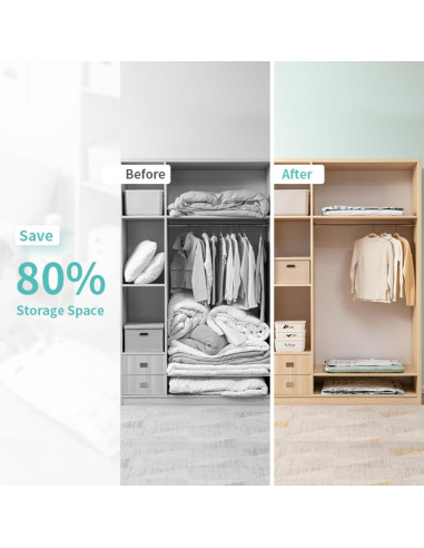 Bolsas de Almacenamiento al Vacío Roqao - 5 Grandes 56x80 cm