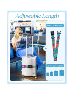 Correa de Equipaje Slohif con Cerradura TSA Ajustable 50-84 cm 2