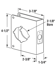 Placa de Refuerzo de Cerradura Prime-Line MP9553 Acero Inoxidable 2