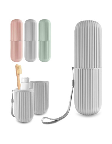Estuche de viaje para cepillo de dientes GEYNA gris 19.6 cm