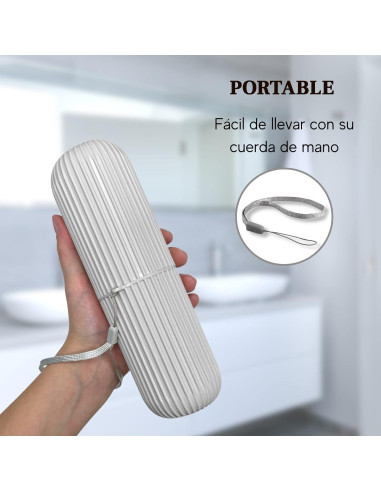 Estuche de viaje para cepillo de dientes GEYNA gris 19.6 cm