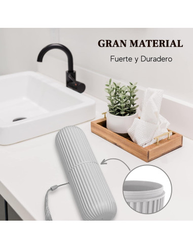 Estuche de viaje para cepillo de dientes GEYNA gris 19.6 cm