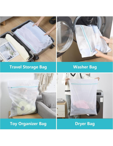 Bolsa de Lavandería OTraki 60x80 cm con Cremallera para Delicados