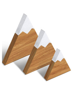 Decoración de Estante Maitys 3 Piezas Madera Beige