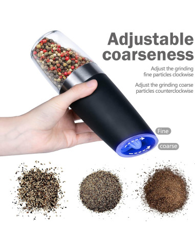 Juego de Molinillos Eléctricos de Sal y Pimienta Alicedreamsky