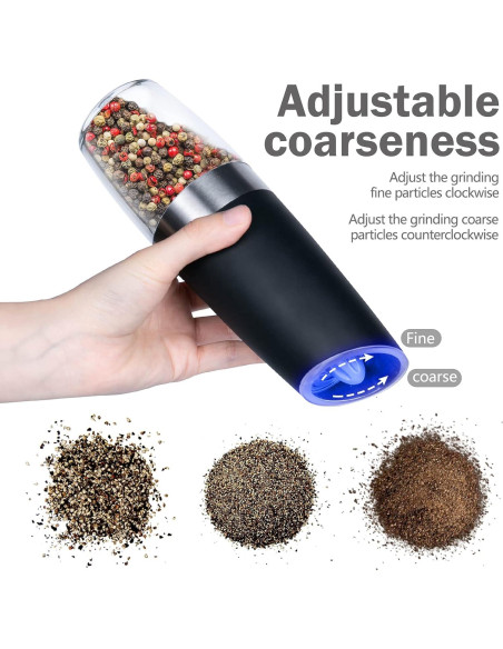 Juego de Molinillos Eléctricos de Sal y Pimienta Alicedreamsky