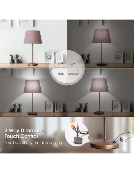 Interruptor Táctil Regulable Zeifun 3 Niveles Brillo LED