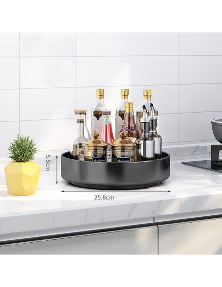 Organizador giratorio de especias XNTONG 25.4 cm acero inoxidable