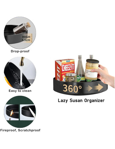 Organizador giratorio de especias XNTONG 25.4 cm acero inoxidable