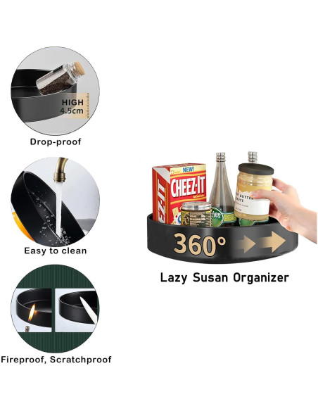 Organizador giratorio de especias XNTONG 25.4 cm acero inoxidable
