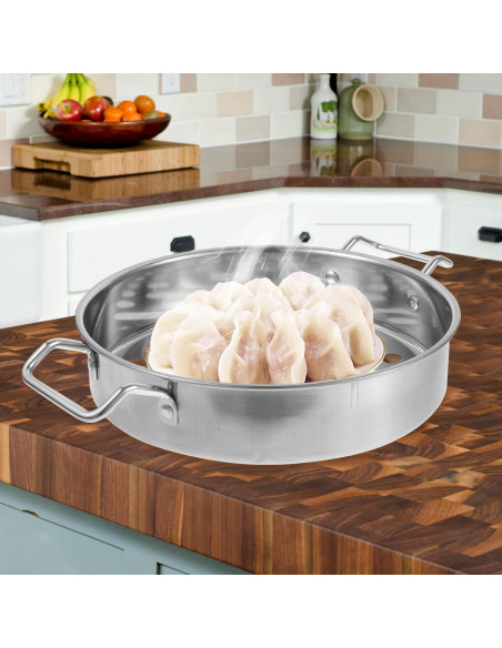 Colador de Acero Inoxidable SHOWERORO 28.3 cm para Pasta y Verduras