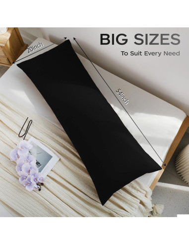 Almohada Corporal Viscoelástica DOWNSTORIA 50.8x137.2 cm Negra