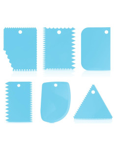 Juego de Raspadores de Arcilla Amabro 6 Pcs Plástico Azul