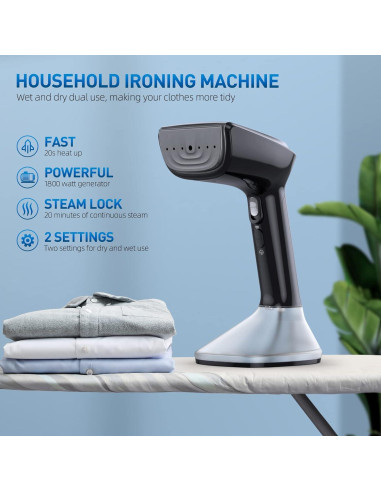 Vaporera de Ropa NTAYDZSW 1800W 250ml Calentamiento 20s