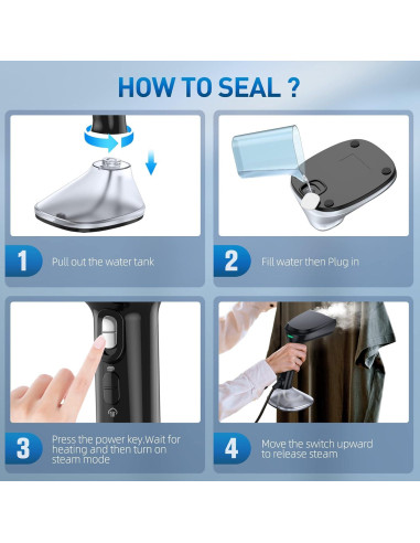 Vaporera de Ropa NTAYDZSW 1800W 250ml Calentamiento 20s