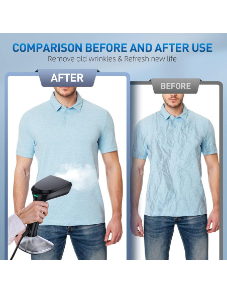 Vaporera de Ropa NTAYDZSW 1800W 250ml Calentamiento 20s
