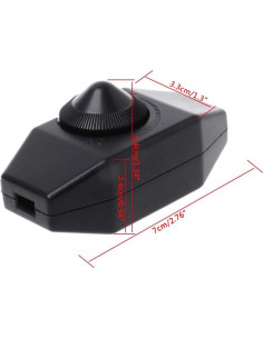 Regulador de Lámpara Táctil Caralin 220V Negro 7x3.3cm 2
