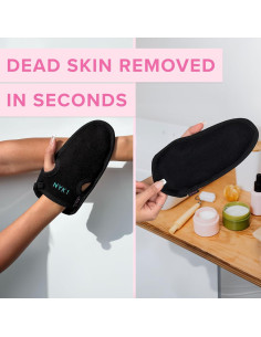 Guante Exfoliante NYK1 Negro Grande de Fibra Vegetal para Ducha 2