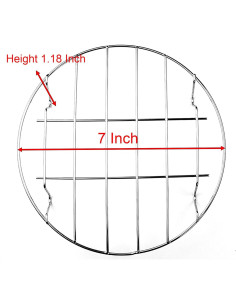 Rejilla de Vapor YIKANGHENG 18 cm Acero Inoxidable 2 Piezas 2