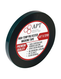 Cinta de poliéster APT 1.27 cm x 65.77 m alta temperatura